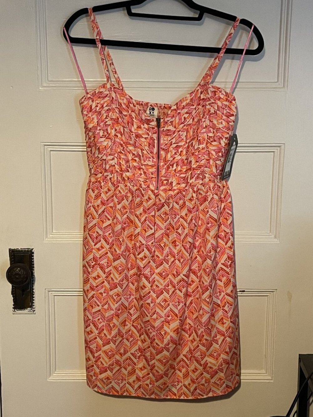 Roxy Shore Thing Mini Beach Dress with Half Zipper, Size L NWT